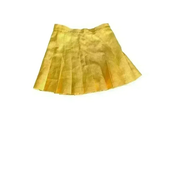 American Apparel Dresses & Skirts - American Apparel Womens Gabardine Pleated Tennis Cheer Skirt Gold Size Small S